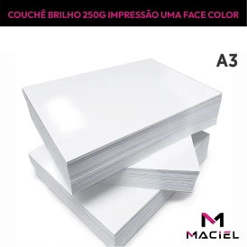 PAPEL | COUCHÊ BRILHO | 250G | A3 | FRENTE 4X0
