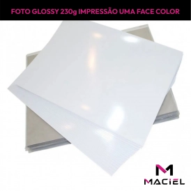 PAPEL | FOTO GLOSSY | 230G | A4 | FRENTE 4X0
