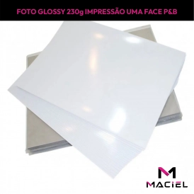 PAPEL | FOTO GLOSSY | 230G | A4 | FRENTE 1X0