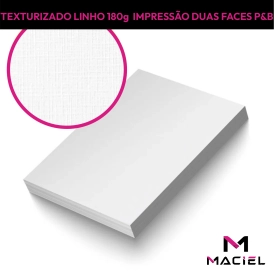 TEXTURIZADO LINHO 180g  | A4 | FRENTE E VERSO P&B 1x1