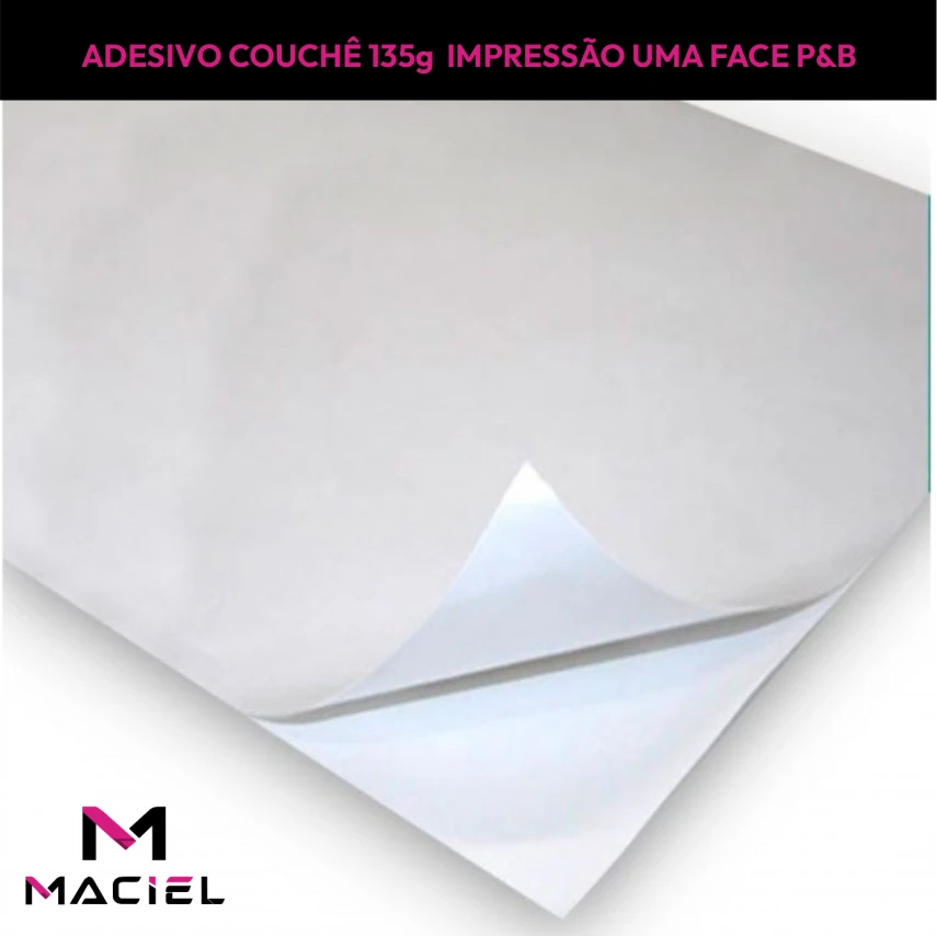 ADESIVO COUCHÊ 135g | A3 | 1X0 P&B