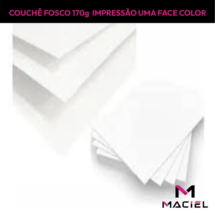 PAPEL | COUCHÊ FOSCO | 170G | A3 | FRENTE 4X0