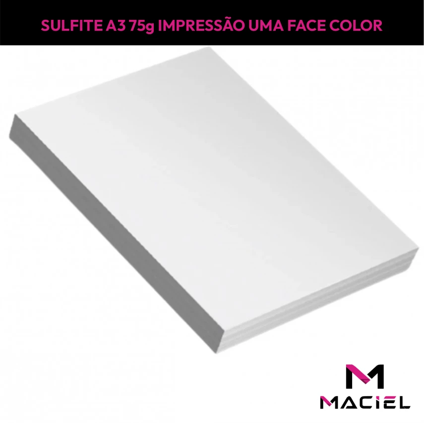PAPEL | SULFITE | 75G | A3 | FRENTE 4X0